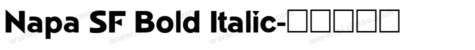 Napa SF Bold Italic字体转换